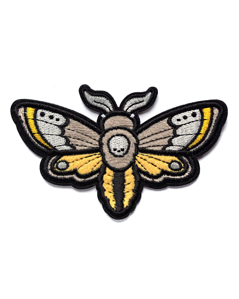 Death's-Head Moth Fuzzy Sticky Patch-LuxCups Creative-Strange Ways