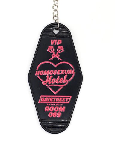 Homosexual Hotel Key Tag Keychain