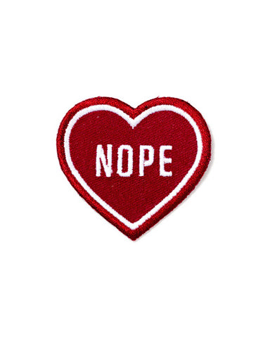 Nope Heart Patch - Red