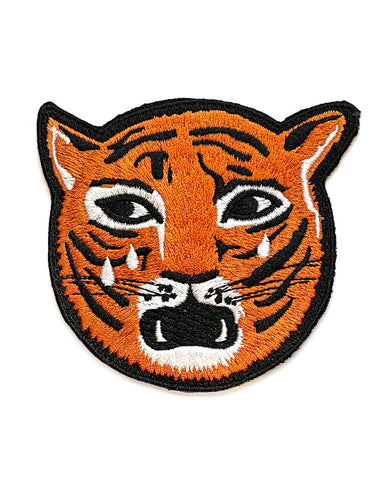 Popular Patch, Blue, Black & Orange|Brave Iron-on Embroidered Patch;  Statement Patch, Patches for Men, Size 3 x 1.75, Small Jacket Patch