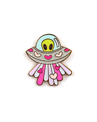 Alien Love UFO Pin