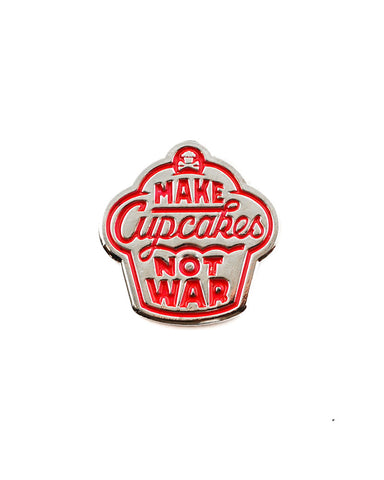 Make Cupcakes Not War Pin