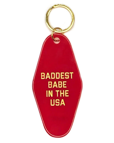 Baddest Babe In The USA Keychain