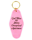 God Bless My Shitty Overpriced Apartment Keychain-A Shop Of Things-Strange Ways