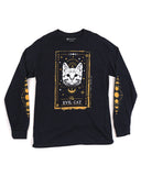 Kitty Tarot Card Long Sleeve Unisex Shirt (The Evil Cat)-Be Humane Apparel-Strange Ways