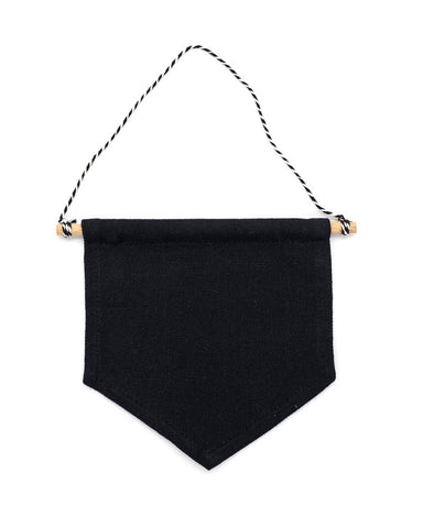 Mini Pin Collection Holder Pennant Flag - Black