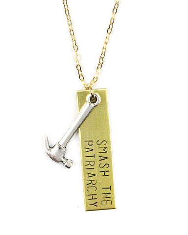 Smash The Patriarchy Hammer Necklace
