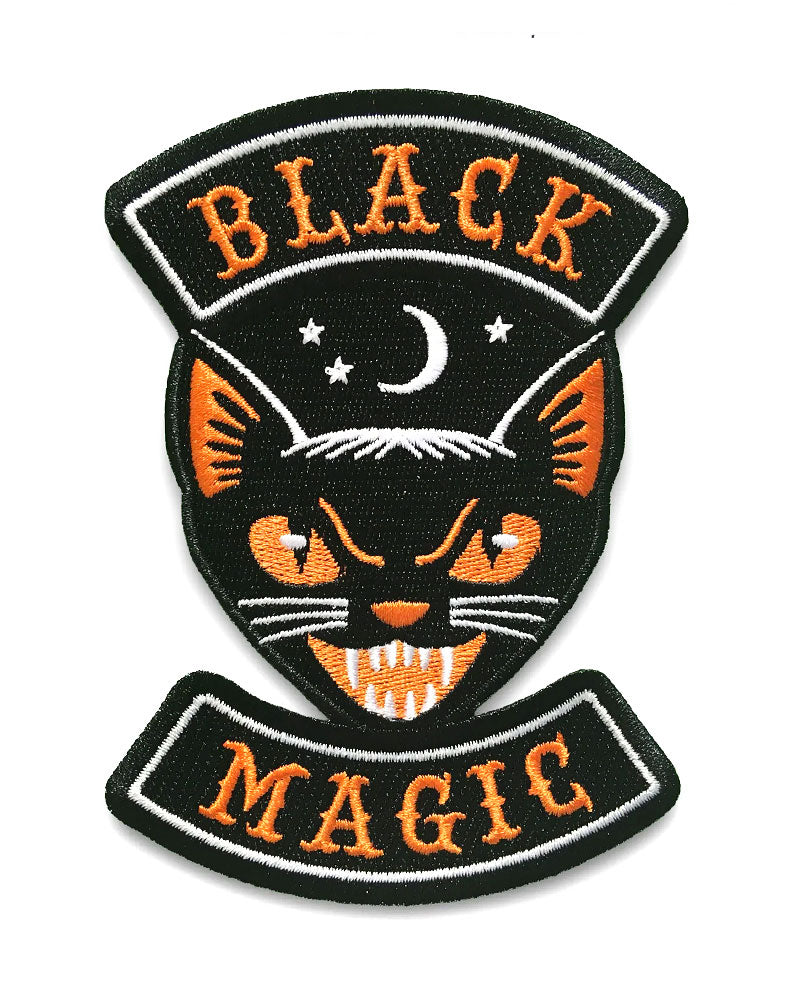 Black Magic Cat Biker Patch-Monsterologist-Strange Ways