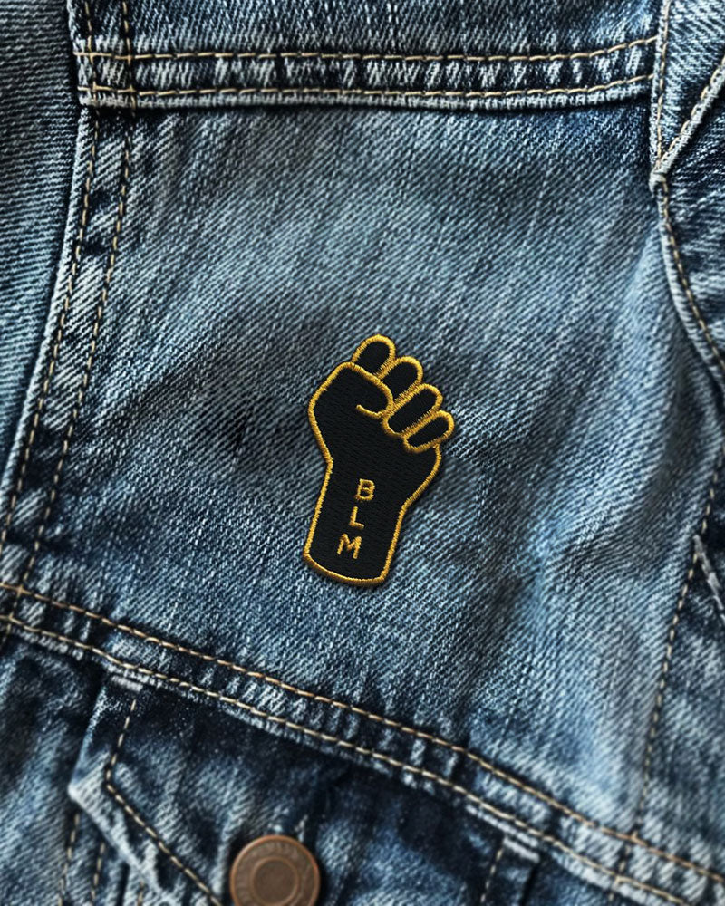 Black Lives Matter > BLM Black Lives Matter Fist of Solidarity Enamel Lapel Pin in White Black Lives Matter > BLM Black Lives Matter Fist of Solidarity Enamel Lapel Pin in White