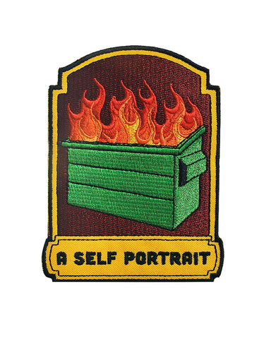 Dumpster Fire Self Portrait Patch
