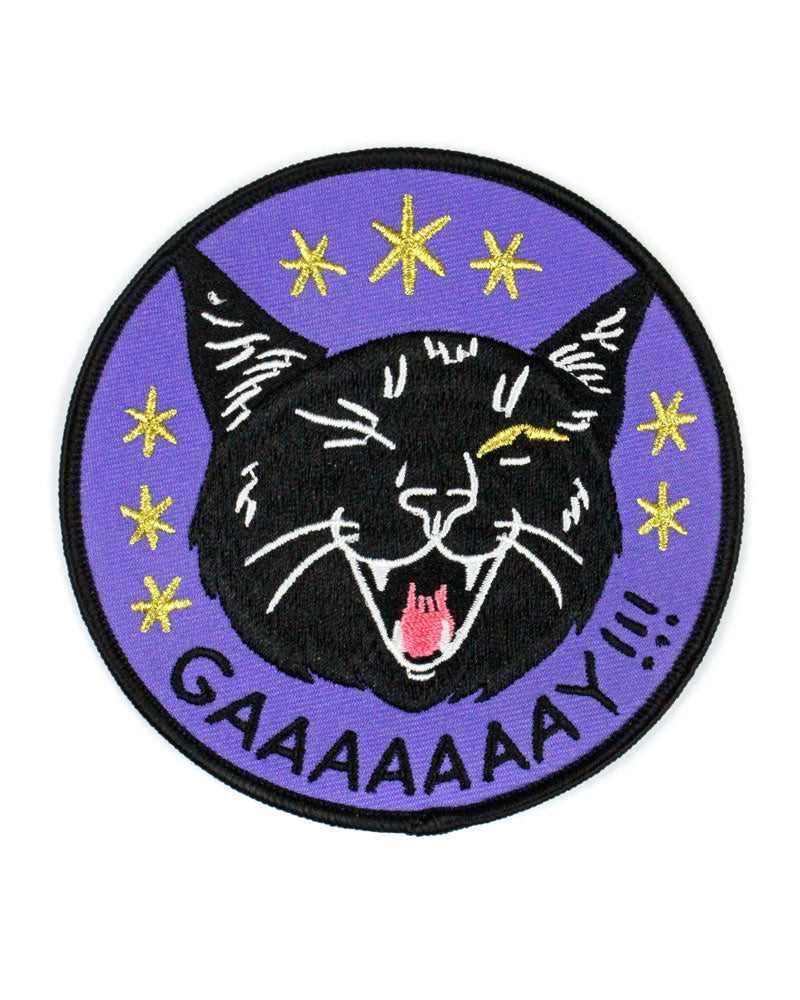 GAAAAAAAY!!! Black Cat Large Patch-Cat Coven-Strange Ways