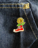 Canvas Shoe Sunflower Pin-Frog and Toad Press-Strange Ways