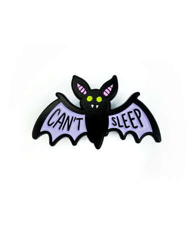Can't Sleep Bat Pin