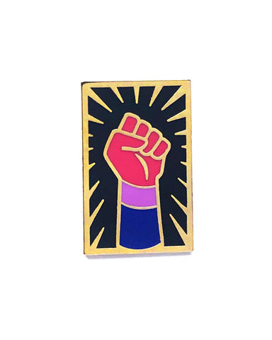 Bisexual Resist Fist Pin