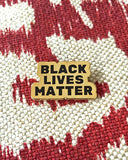 Black Lives Matter Lapel Pin - Gold-Radical Dreams-Strange Ways