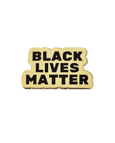Black Lives Matter Lapel Pin - Gold