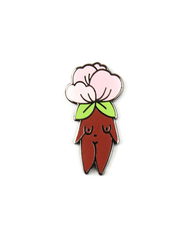 Flower Child Pin - Brown