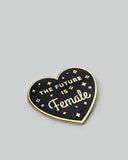 The Future Is Female Heart Pin - Black (Glow-in-the-Dark)-On Point Pins-Strange Ways