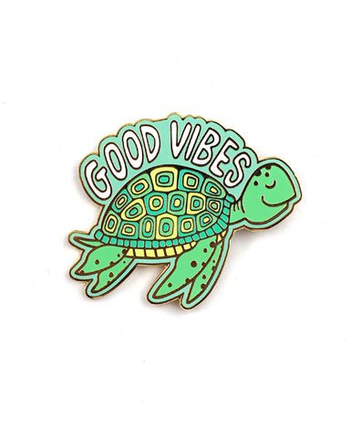 Good Vibes Sea Turtle Pin