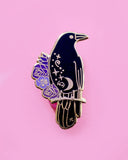 Magical Black Crow Pin-Glitter Punk-Strange Ways