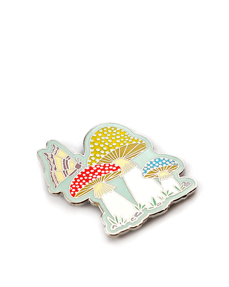 Moth & Mushrooms Pin-Lucky Sardine-Strange Ways