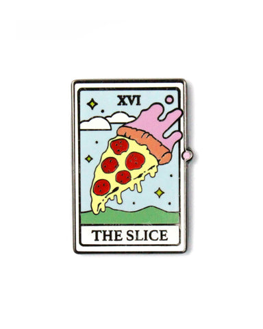 The Pizza Slice Tarot Card Pin