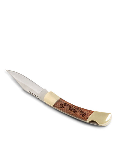 Don't Call Me Baby Engraved Pocket Knife