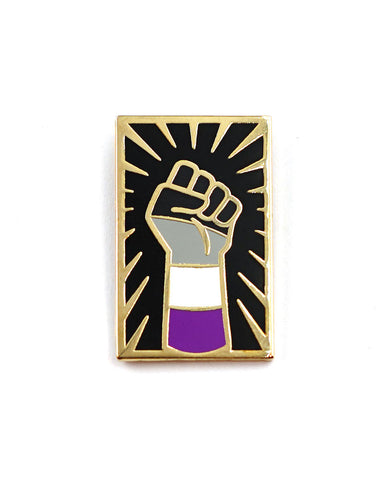 Asexual Resist Fist Pin