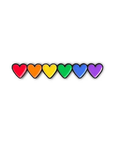 Rainbow Hearts LGBTQ+ Pin