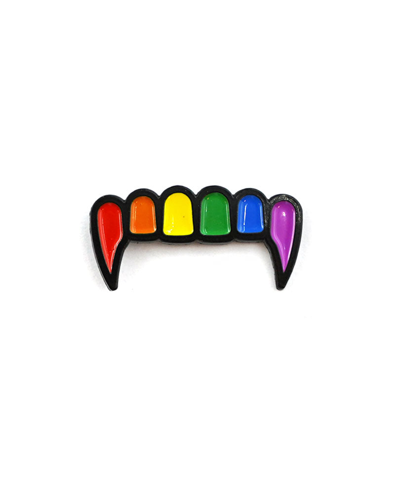 Rainbow Vampire Fangs LGBTQ+ Pride Pin-Butch & Sissy-Strange Ways