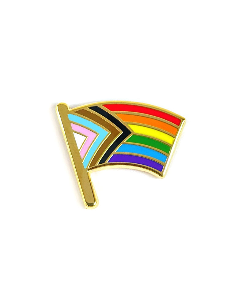 Progress Pride Flag Pin (Fundraiser)-Dissent Pins-Strange Ways