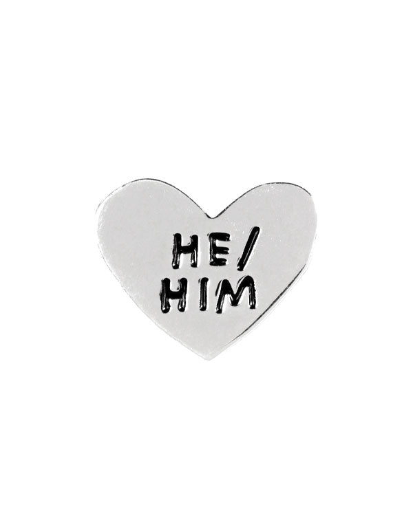He / Him Gender Pronoun Heart Pin-Adam J. Kurtz-Strange Ways
