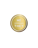 He / They Gold Gender Pronoun Pin-Gamut Pins-Strange Ways