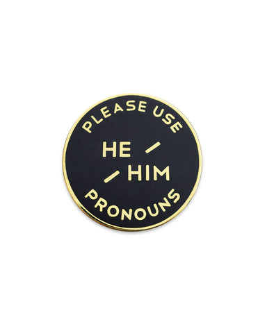 He / Him Gender Pronoun Usage Pin
