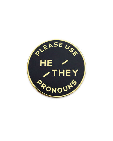 He / They Gender Pronoun Usage Pin