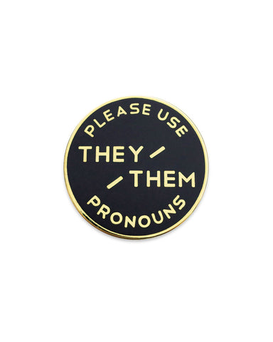 They / Them Gender Pronoun Usage Pin
