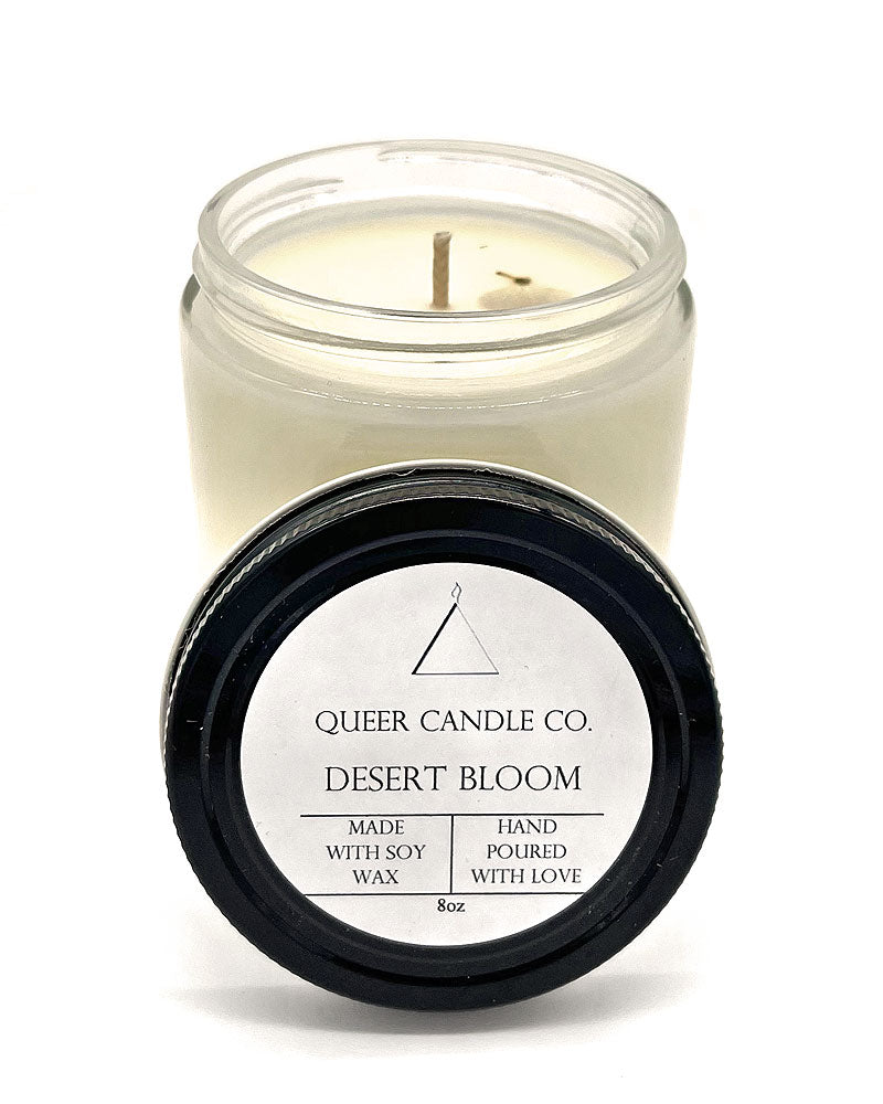 Desert Bloom Soy Candle (8oz)-Queer Candle Co.-Strange Ways