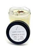 Jasmine & Honey Soy Candle (8oz)-Queer Candle Co.-Strange Ways