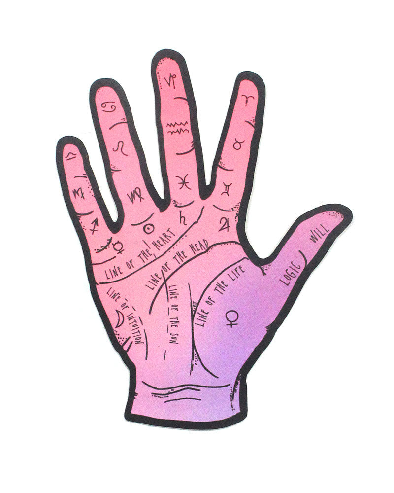 Palmistry Hand Holographic Sticker-The Third Arrow-Strange Ways