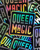 Queer Magic Holographic Sticker - Black-The Third Arrow-Strange Ways