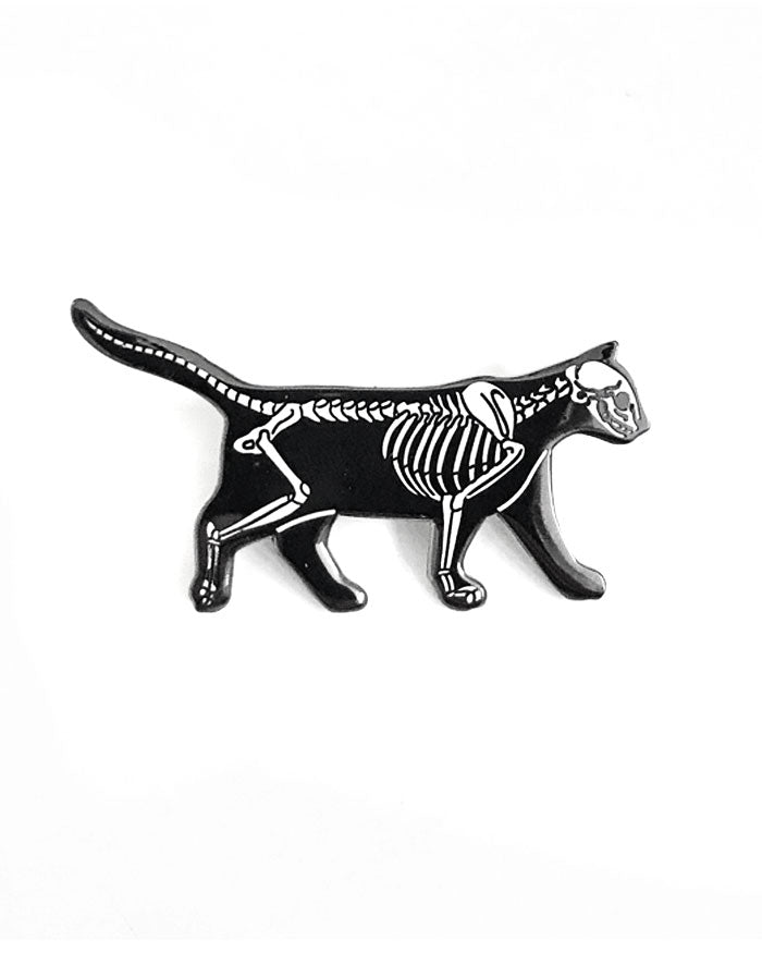 Catwalk Cat Skeleton Pin-Strike Gently Co.-Strange Ways