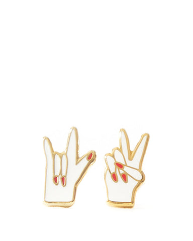 Peace & Love Hands Earrings