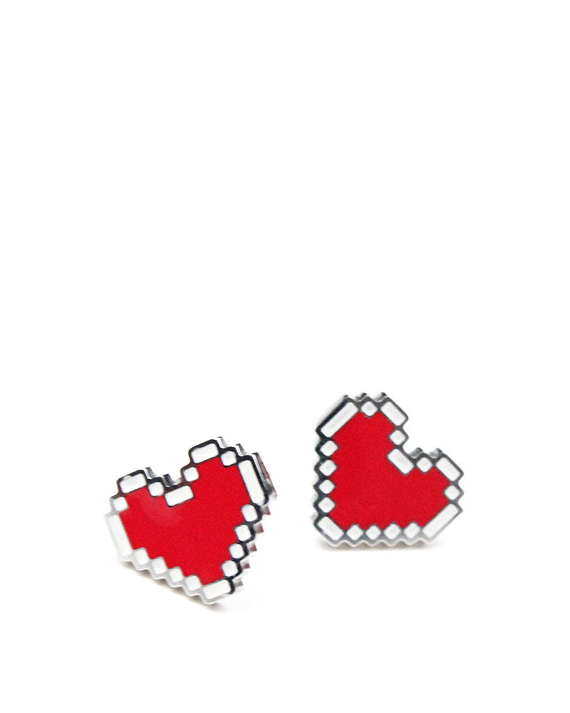 Pixel Heart Earrings-Hand Over Your Fairy Cakes-Strange Ways
