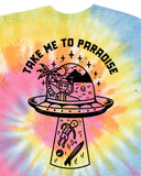 Take Me To Paradise UFO Unisex Tie-Dye Shirt-Awarewolf Apparel-Strange Ways
