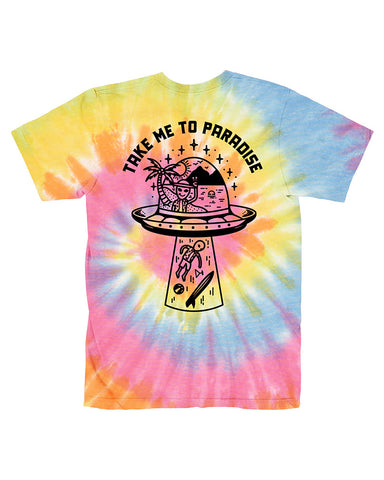 Take Me To Paradise UFO Unisex Tie-Dye Shirt