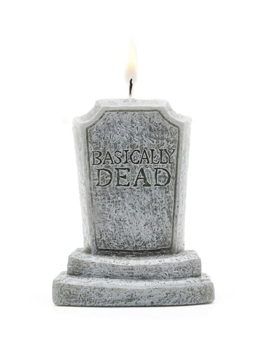 Basically Dead Tombstone Birthday Candle