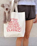 Full Of Puppies Tote Bag-Frog and Toad Press-Strange Ways