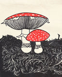 Red Mushrooms Tote Bag-Nikki McClure-Strange Ways